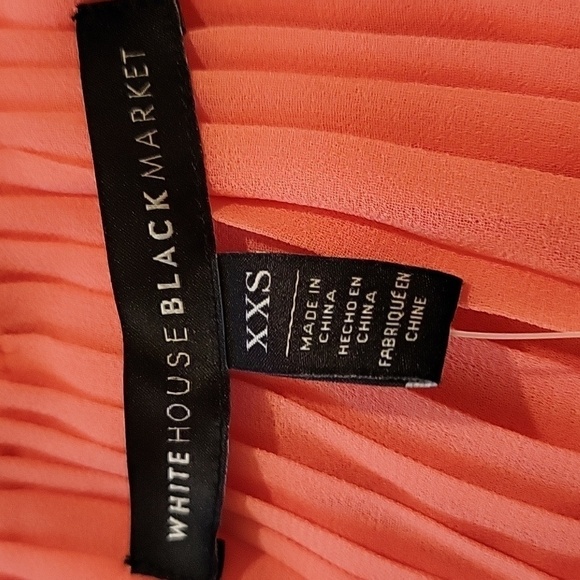 NWT White House Black Market xxs pink camisole pleated back - Picture 3 of 5